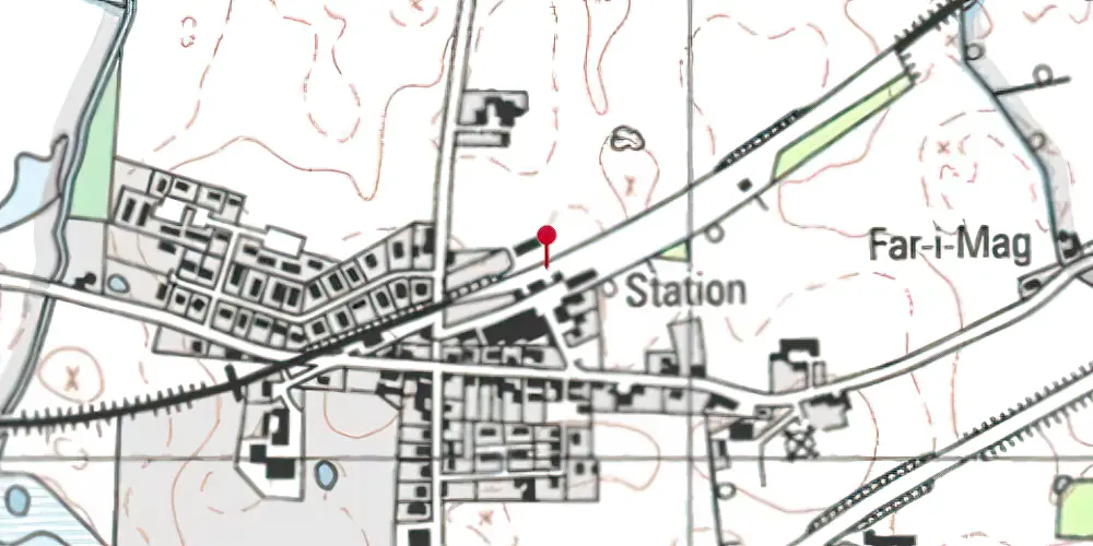 Historisk kort over Vedde Trinbræt Historisk kort over Vedde Trinbræt