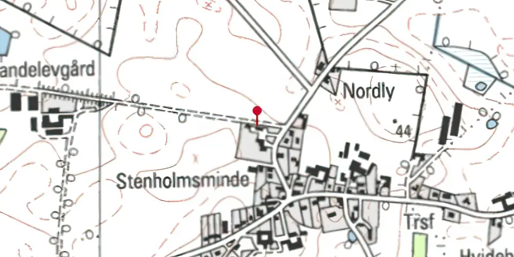 Historisk kort over Brandelev Station Historisk kort over Brandelev Station