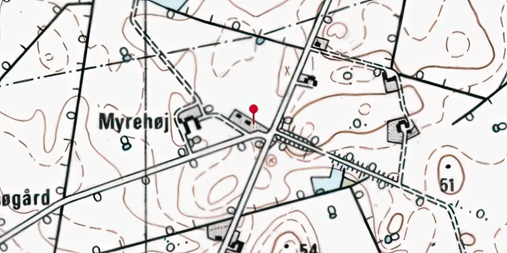 Historisk kort over Snesere Station