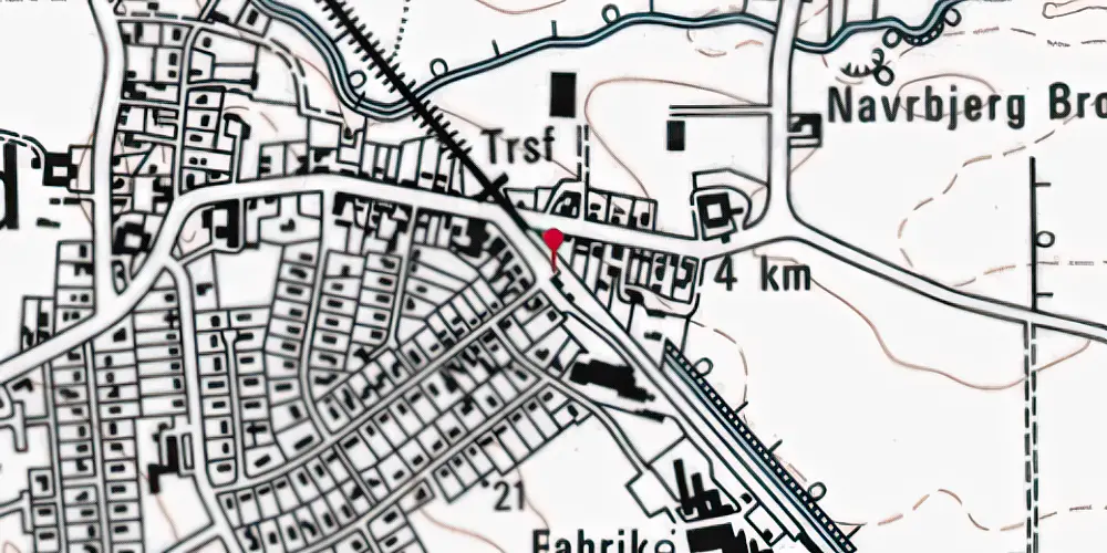 Historisk kort over Lille Skensved Station