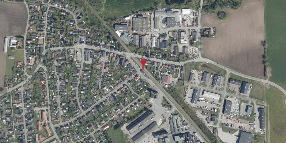 Historisk kort over Lille Skensved Station