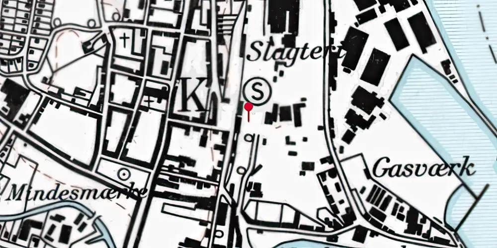 Historisk kort over Køge Station [1983-2018]