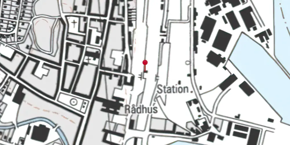 Historisk kort over Køge Station [1983-2018]