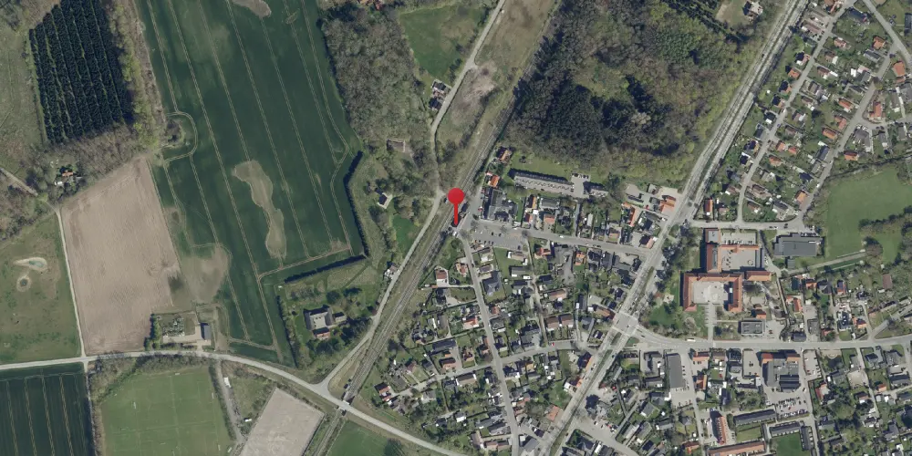 Historisk kort over Herfølge Station