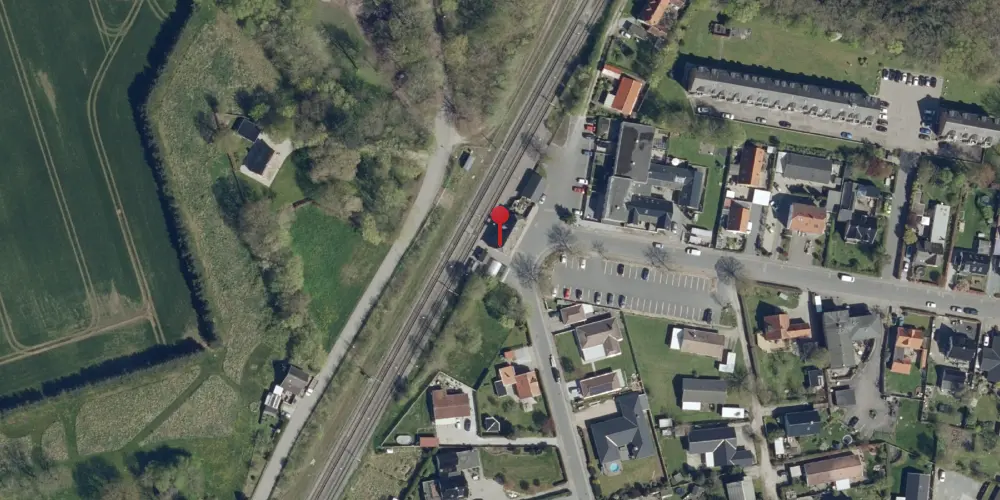 Historisk kort over Herfølge Station