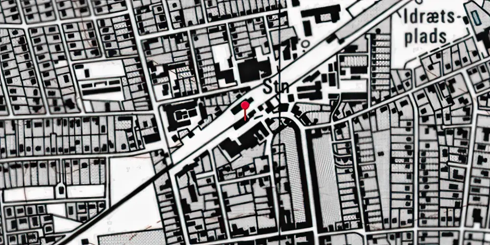 Historisk kort over Haslev Station