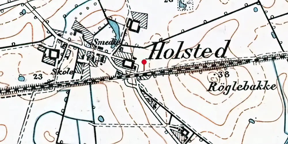 Historisk kort over Næstved Nord Trinbræt