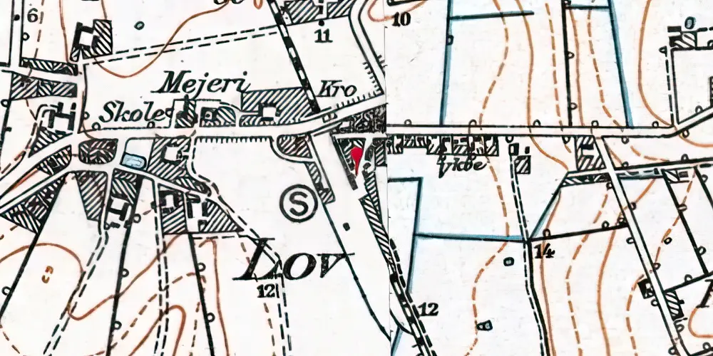 Historisk kort over Lov Station