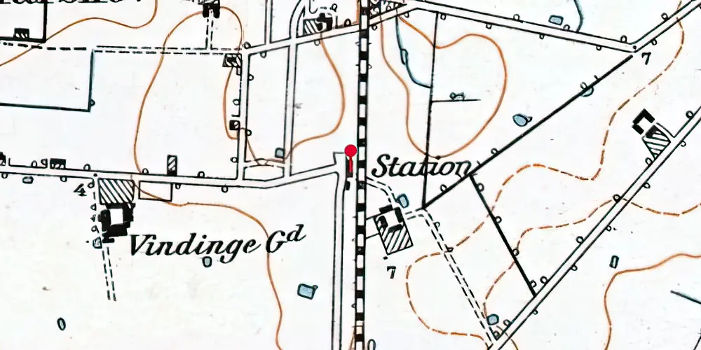 Historisk kort over Klarskov Station