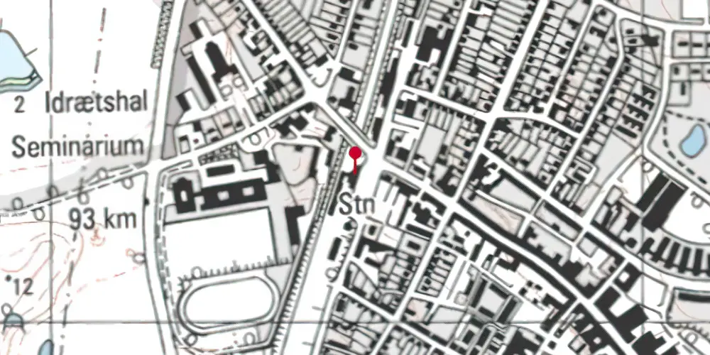 Historisk kort over Vordingborg Station Historisk kort over Vordingborg Station