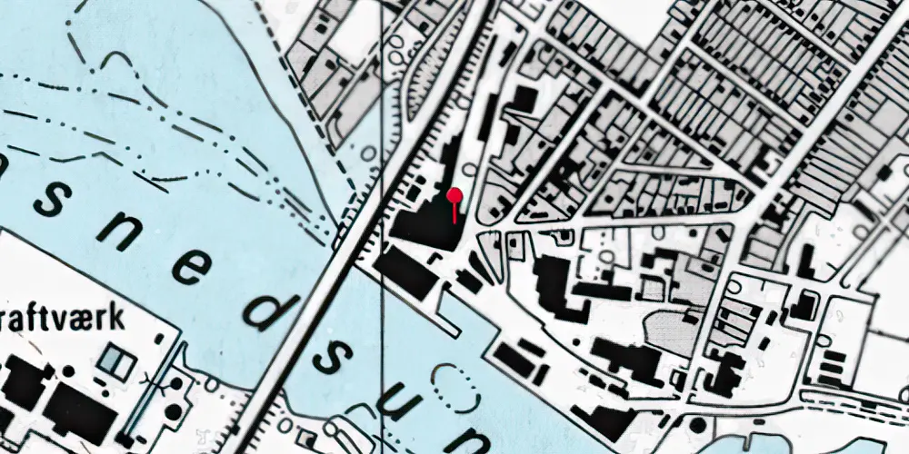 Historisk kort over Masnedsund Station