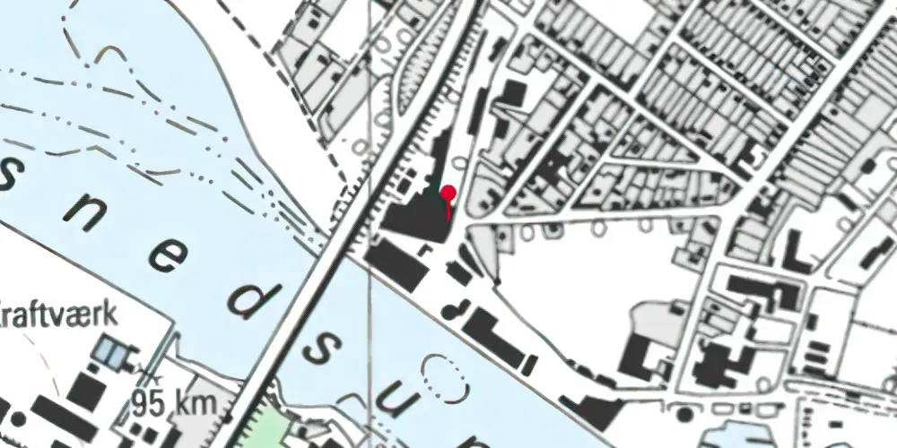 Historisk kort over Masnedsund Station