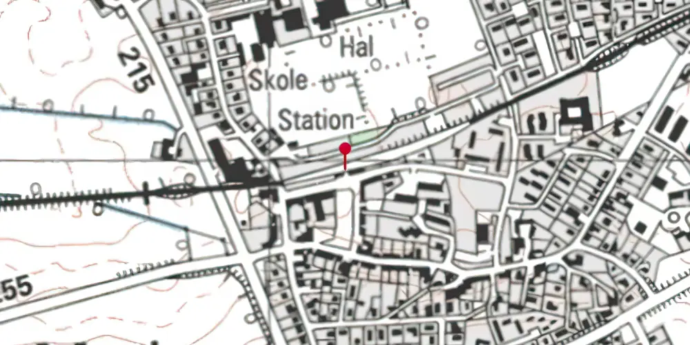 Historisk kort over Store Merløse Trinbræt