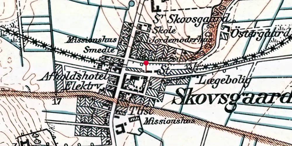 Historisk kort over Skovsgård Station Historisk kort over Skovsgård Station