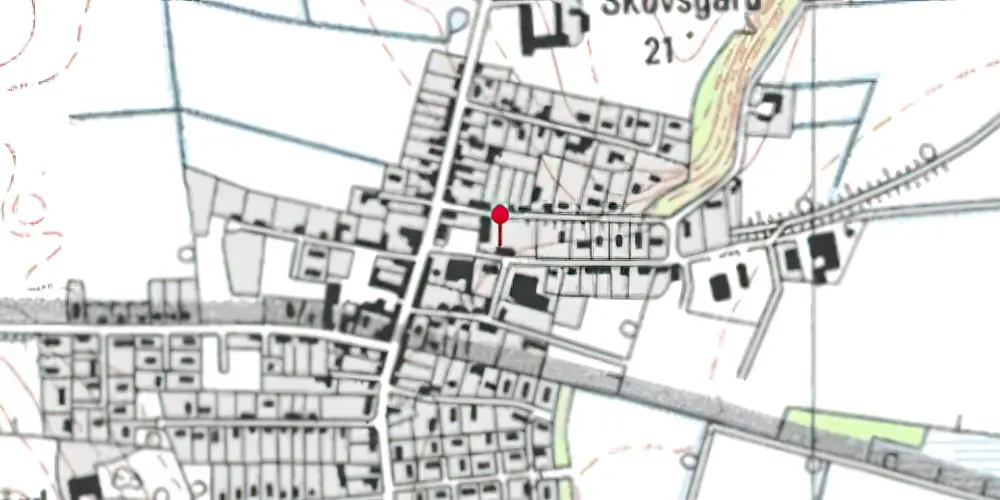 Historisk kort over Skovsgård Station Historisk kort over Skovsgård Station