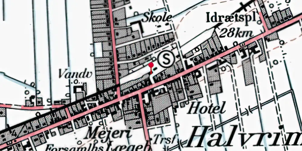 Historisk kort over Halvrimmen Station Historisk kort over Halvrimmen Station