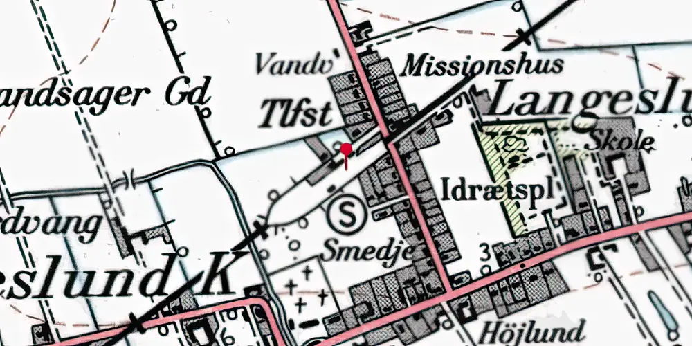 Historisk kort over Arentsminde Station