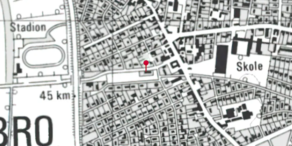 Historisk kort over Aabybro Station