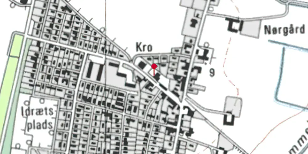 Historisk kort over Vadum Station Historisk kort over Vadum Station