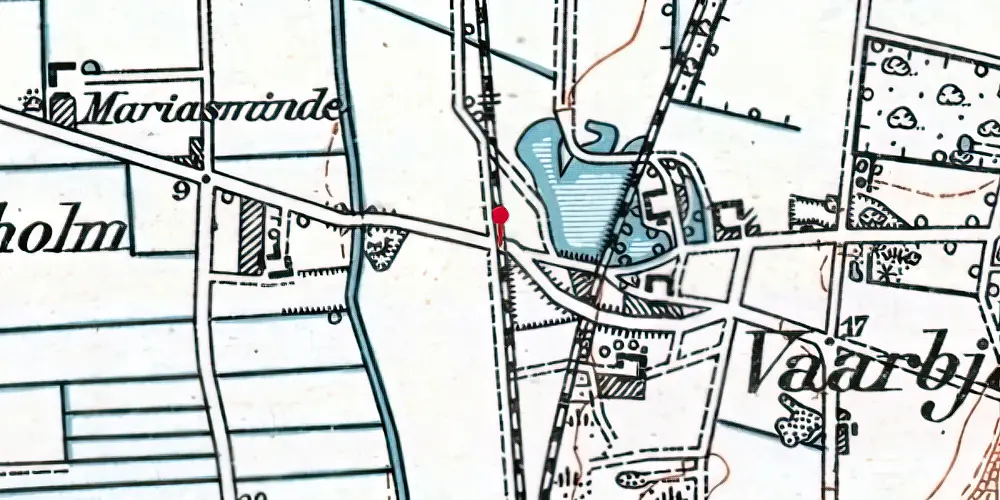 Historisk kort over Voerbjerg Trinbræt Historisk kort over Voerbjerg Trinbræt