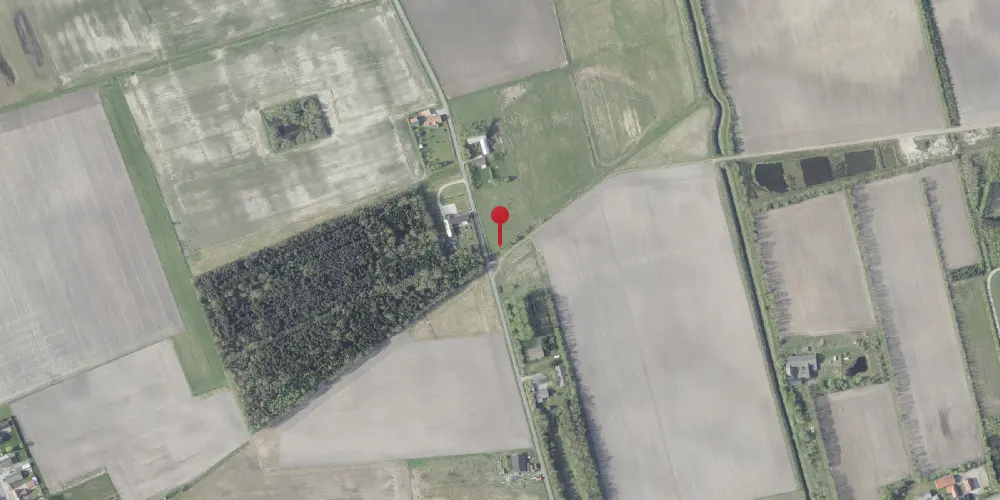 Historisk kort over Langeslund-Mark Trinbræt