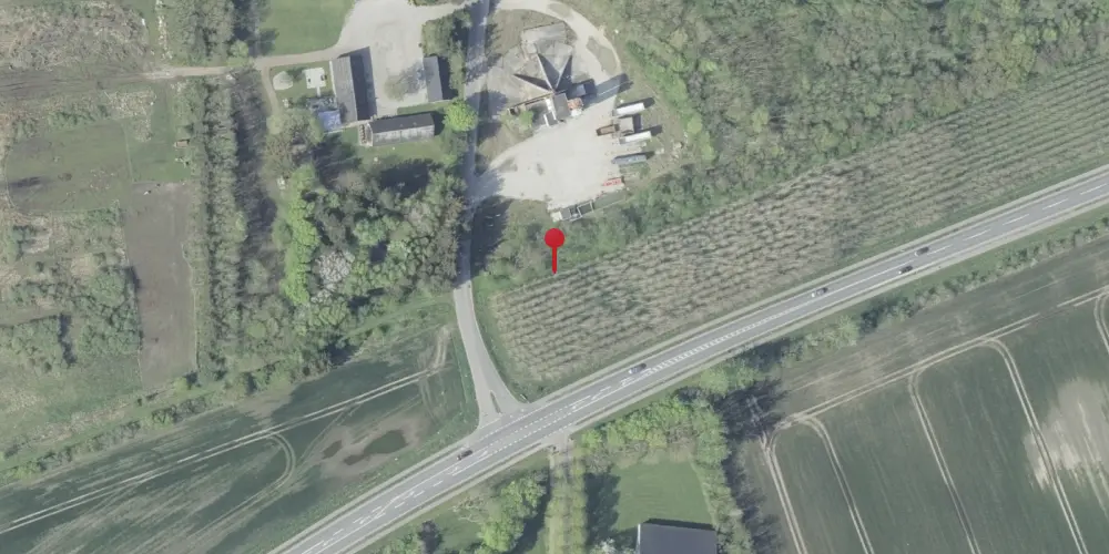 Historisk kort over Jægerum Trinbræt med Sidespor