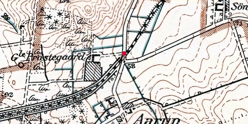 Historisk kort over Aarupvej Trinbræt Historisk kort over Aarupvej Trinbræt