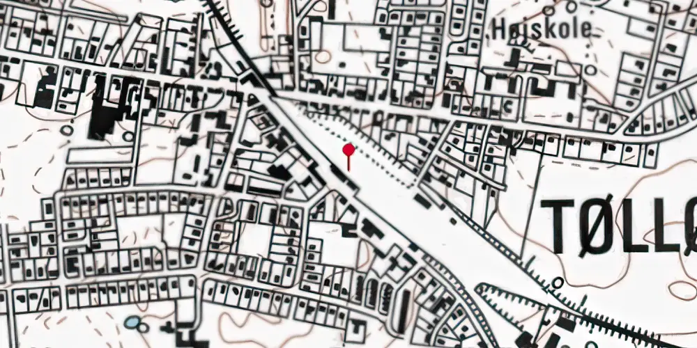Historisk kort over Tølløse Station Historisk kort over Tølløse Station