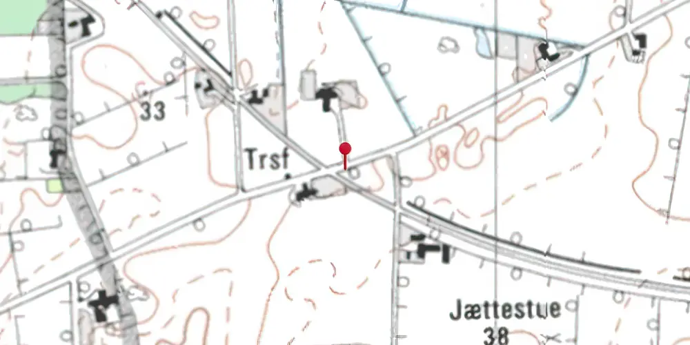 Historisk kort over Husby Trinbræt Historisk kort over Husby Trinbræt