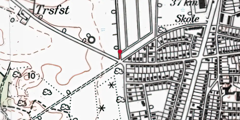 Historisk kort over Ølbyvej Trinbræt