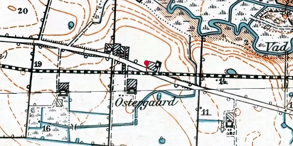 Historisk kort over Lellinge Østermark Trinbræt