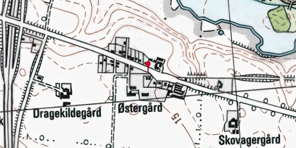 Historisk kort over Lellinge Østermark Trinbræt