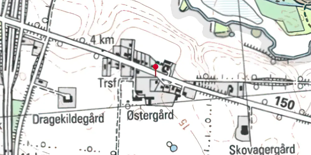 Historisk kort over Lellinge Østermark Trinbræt