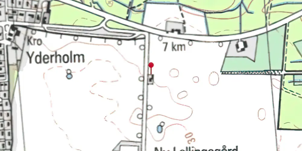 Historisk kort over Ny Lellinge(gaard) Trinbræt