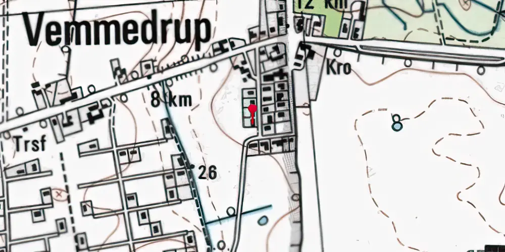 Historisk kort over Yderholm Trinbræt Historisk kort over Yderholm Trinbræt