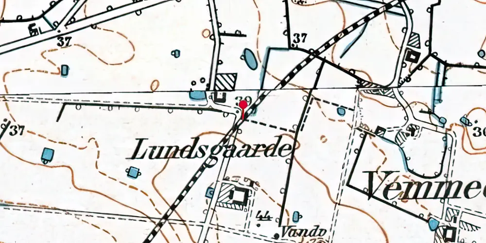 Historisk kort over Lundsgaardsvej Trinbræt Historisk kort over Lundsgaardsvej Trinbræt