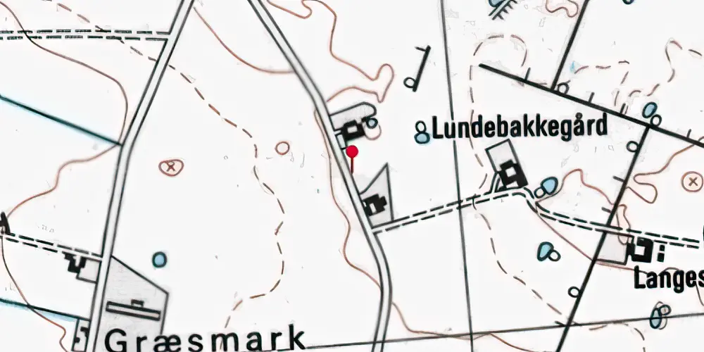 Historisk kort over Bjæverskov Mølle Trinbræt