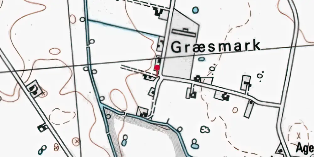 Historisk kort over Græsmarksvej Trinbræt med Sidespor Historisk kort over Græsmarksvej Trinbræt med Sidespor