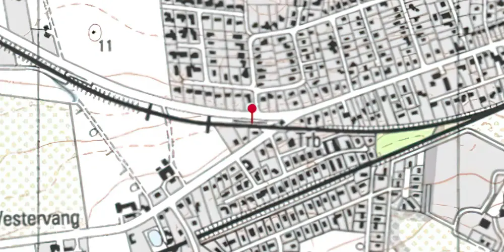 Historisk kort over Allerup Trinbræt