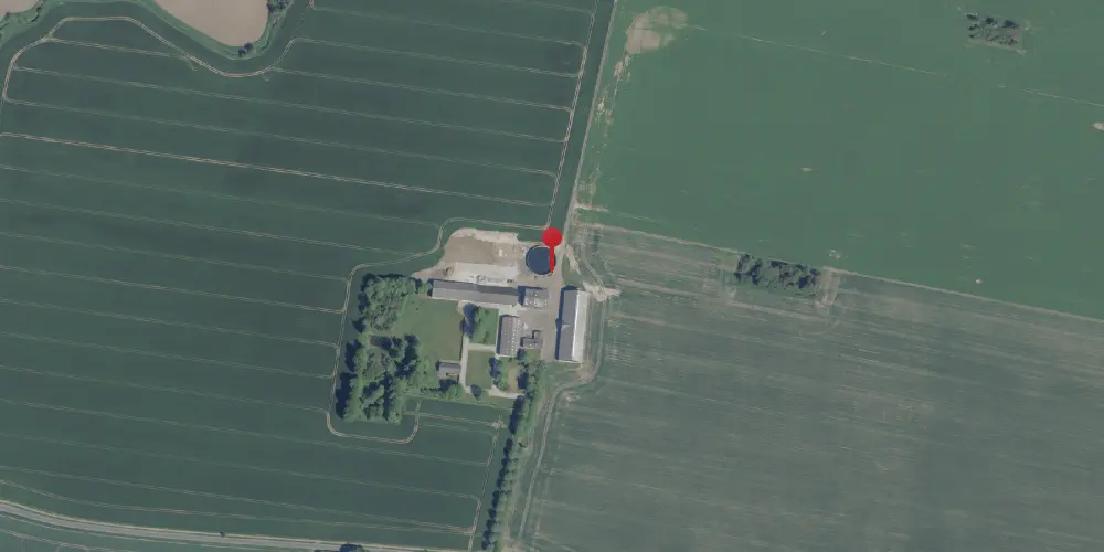 Historisk kort over Ottestrup Trinbræt med Sidespor