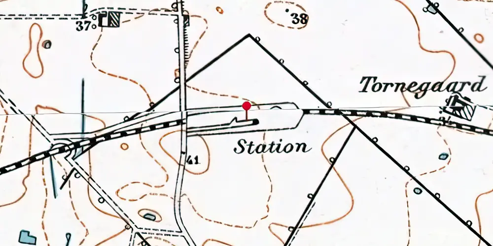 Historisk kort over Farendløse Station