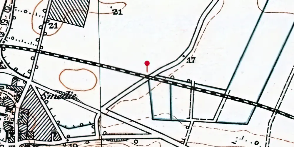 Historisk kort over Stranderholm Trinbræt