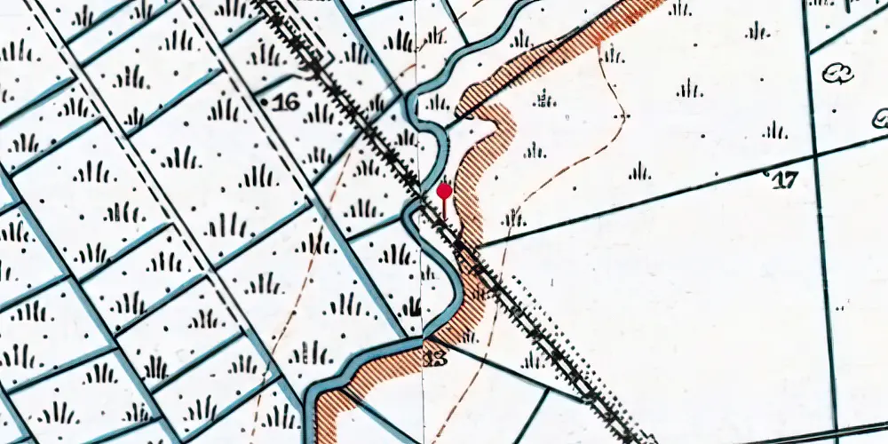 Historisk kort over Lindenborg Aa Trinbræt Historisk kort over Lindenborg Aa Trinbræt