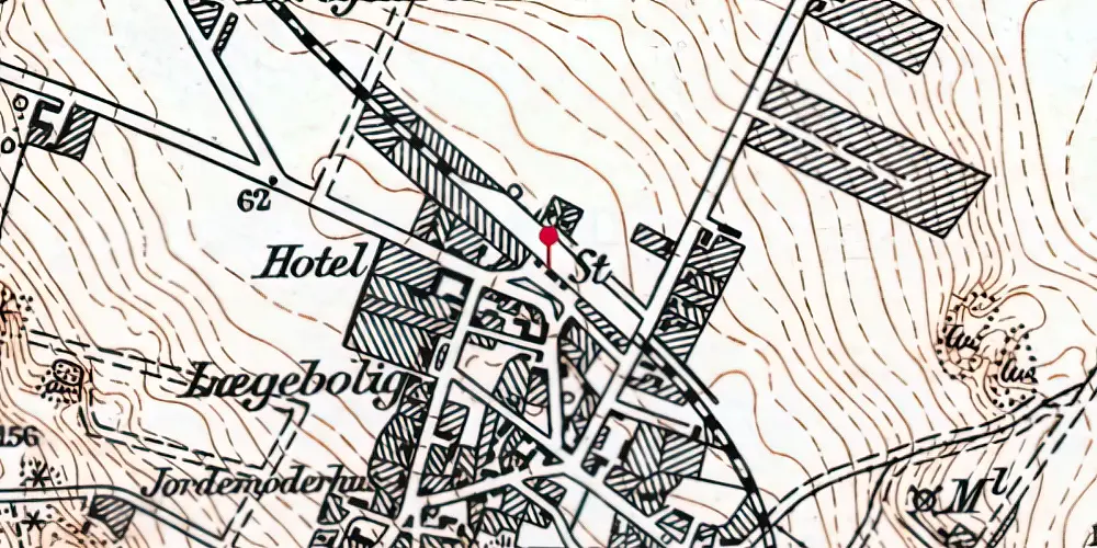 Historisk kort over Kongerslev Station Historisk kort over Kongerslev Station