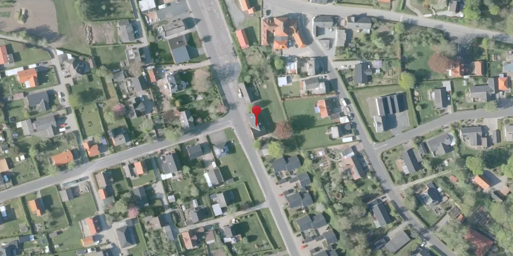 Historisk kort over Bælum Station