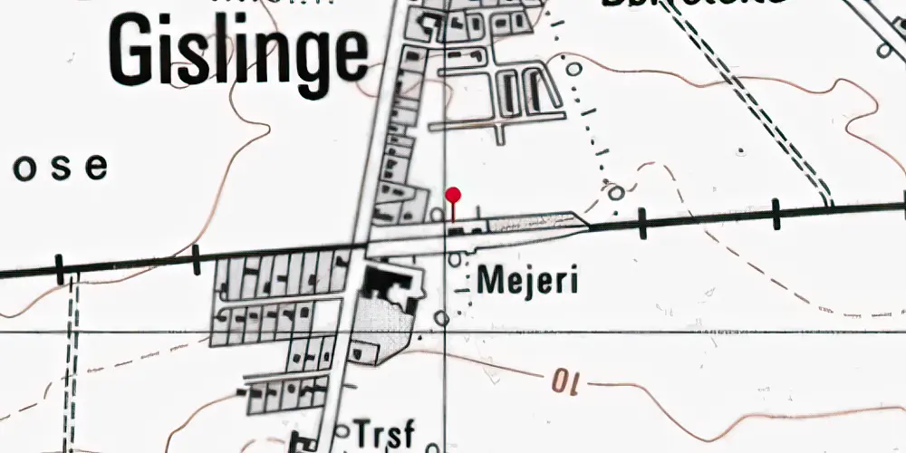 Historisk kort over Gislinge Station