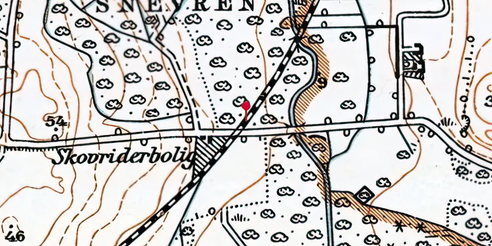 Historisk kort over Høgholt Trinbræt Historisk kort over Høgholt Trinbræt