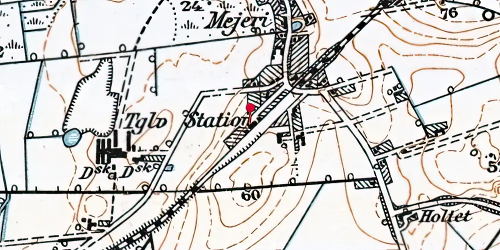 Historisk kort over Visborg Station