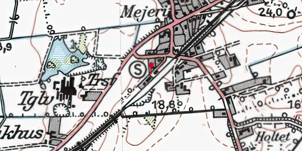 Historisk kort over Visborg Station