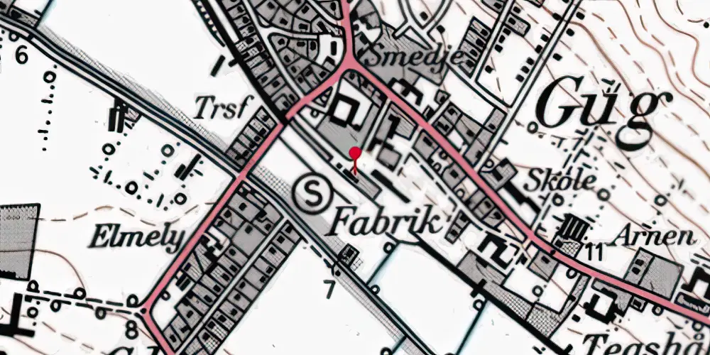 Historisk kort over Gug Station